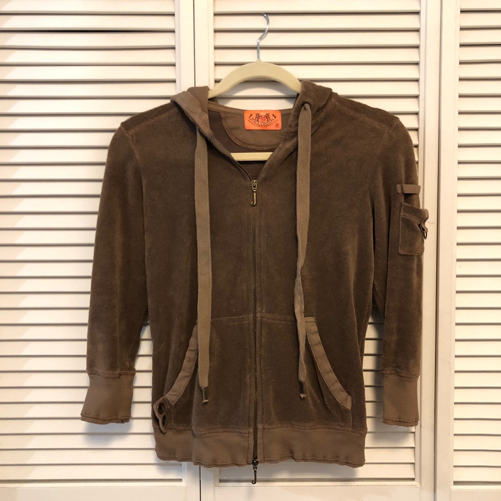 Brown terry cloth Juicy jacket in size small